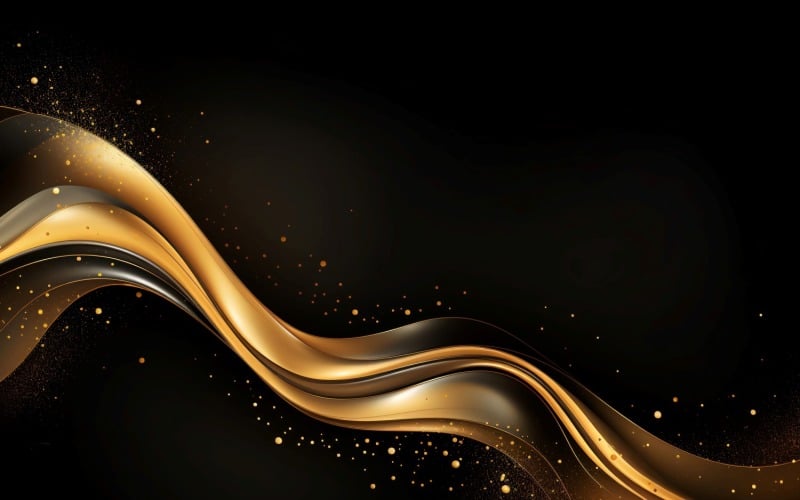 Golden Swirls Ornaments Background 55 Illustration
