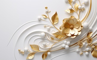 Golden Swirls Ornaments Background 86