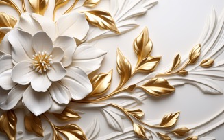 Golden Swirls Ornaments Background 87