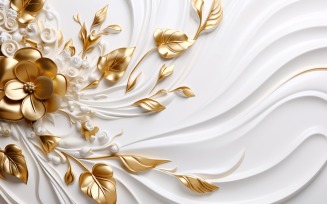 Golden Swirls Ornaments Background 88