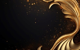 Golden Swirls Ornaments Background 90