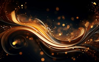Golden Swirls, Particle Texture, Illustrations Background 107