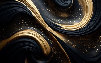 Golden Swirls, Particle Texture, Illustrations Background 111