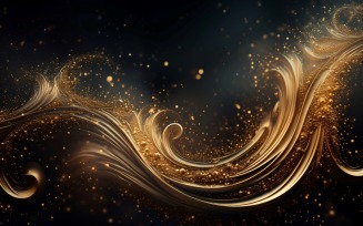 Golden Swirls, Particle Texture, Illustrations Background 117