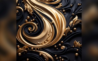Golden Swirls, Particle Texture, Illustrations Background 136