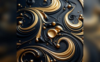 Golden Swirls, Particle Texture, Illustrations Background 143