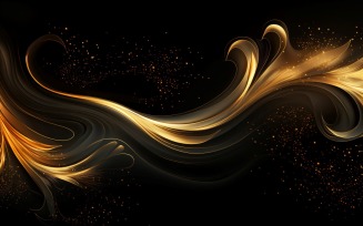 Golden Swirls, Particle Texture, Illustrations Background 56