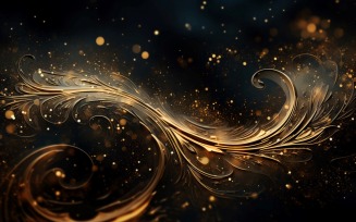 Golden Swirls, Particle Texture, Illustrations Background 94