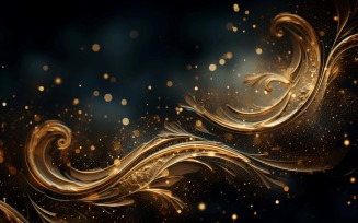 Golden Swirls, Particle Texture, Illustrations Background 97