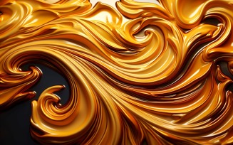 Swirls Ornaments Background Created From Pouring Gold 63