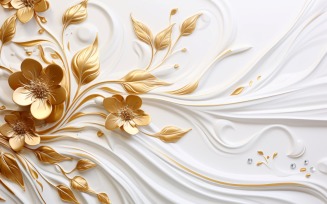 Swirls Ornaments Background Created From Pouring Gold 71