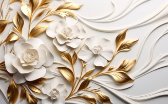Swirls Ornaments Background Created From Pouring Gold 72