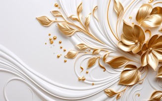 Swirls Ornaments Background Created From Pouring Gold 74