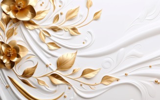 Swirls Ornaments Background Created From Pouring Gold 79