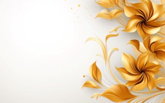 Swirls Ornaments Background Created From Pouring Gold 84