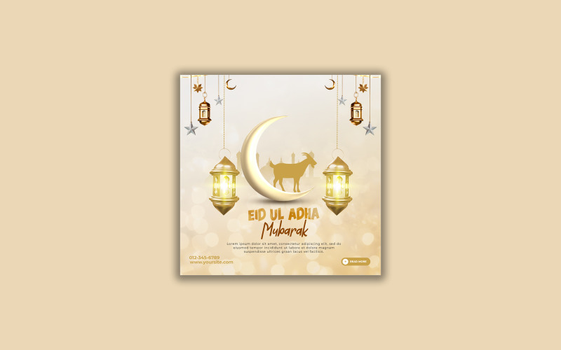 Eid al adha islamic festival social media post and banner template Social Media
