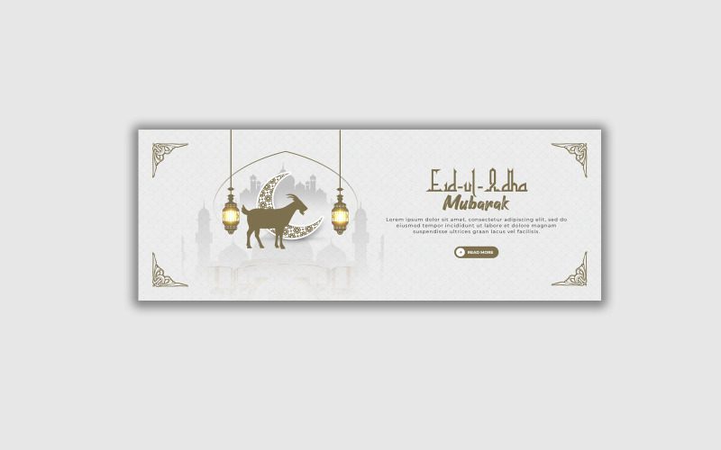 Eid al adha mubarak social media and facebook cover template Social Media