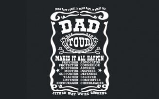 Fatherhood Tour PNG, Whiskey Dad Shirt Design, Happy Fathers Day, Vintage Label, Dad Quotes