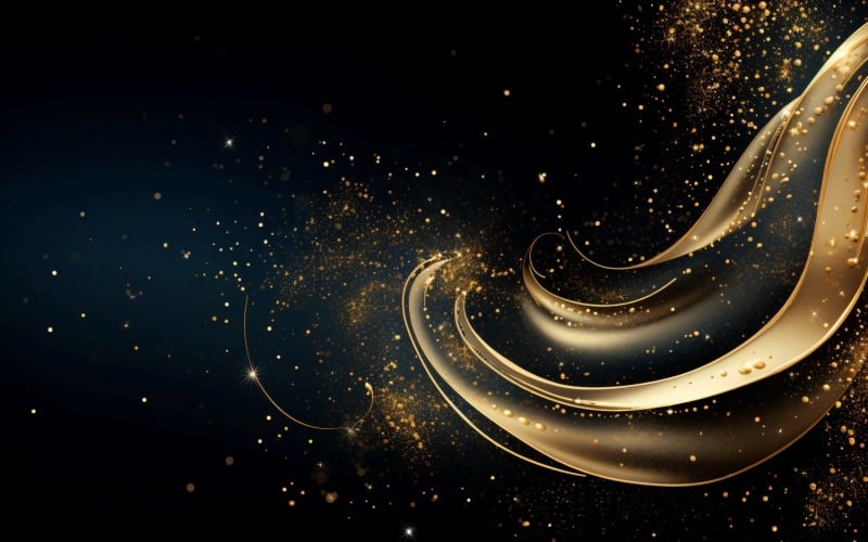 Golden Swirls, Particle Texture, Illustrations Background 146