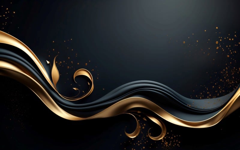 Golden Swirls, Particle Texture, Illustrations Background 147