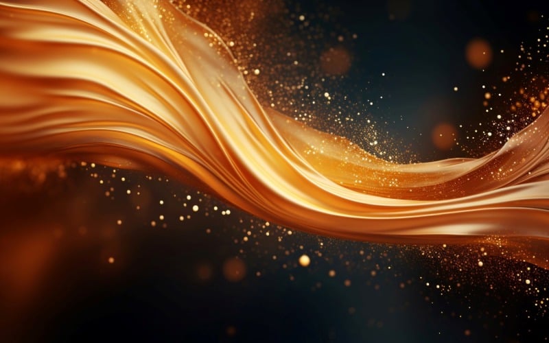 Golden Swirls, Particle Texture, Illustrations Background 151