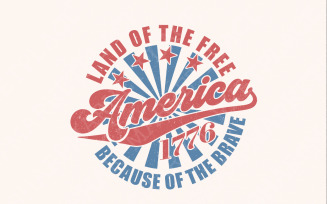 Land of the Free PNG, 4th of July America Sublimation, Retro Patriotic USA PNG, Independence Day