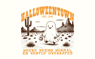 Retro Halloweentown 1998 PNG, Ghost, Spooky Vibes, Trendy Fall & Halloween Ghost Sublimation