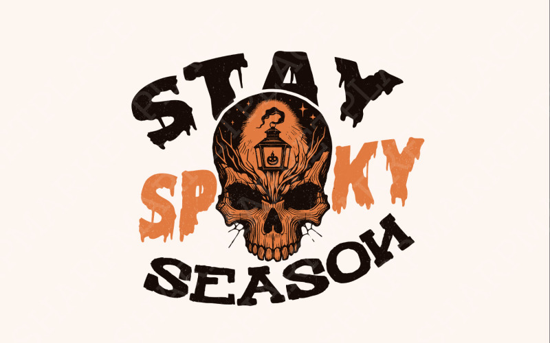 Stay Spooky PNG, Retro Halloween Png, Skeleton Png, Spooky Season, Halloween Skeleton, Sublimation Illustration