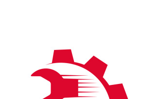 Gear machine symbol logo design
