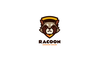 Raccoon Simple Mascot Logo 2