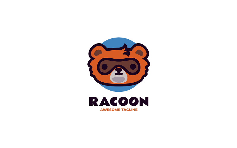 Raccoon Simple Mascot Logo 3 Logo Template