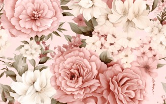 Floral Pattern Tile Background 03