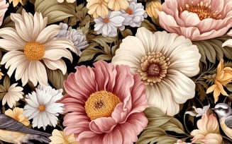 Floral Pattern Tile Background 28