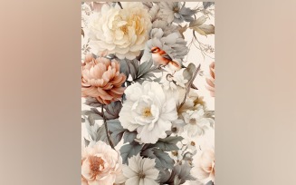 Floral Pattern Tile Background 77