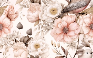 Floral Pattern Tile Background 124