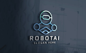 Ai Robot Mascot Professional Logo