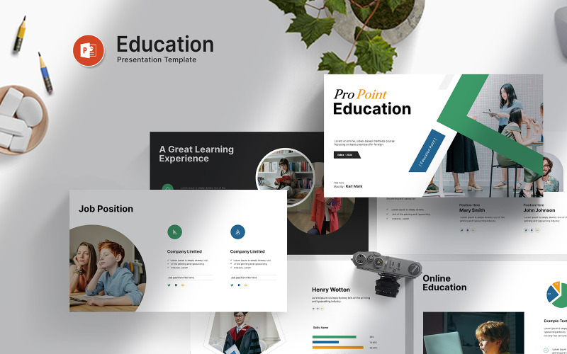 Education Pro Point PowerPoint Presentation PowerPoint Template