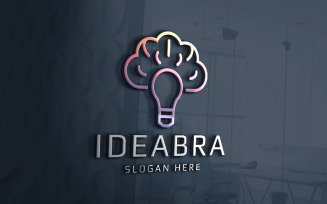 Idea Brain Bulb Professional Logo