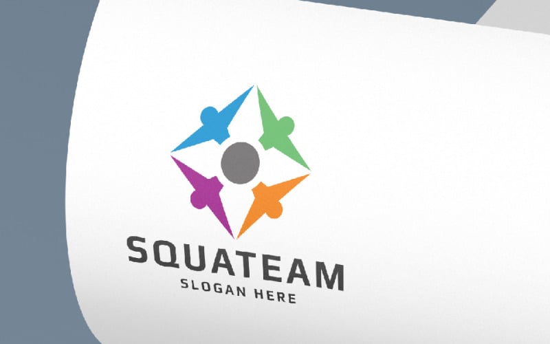 Square Team Connect Pro Logo Logo Template
