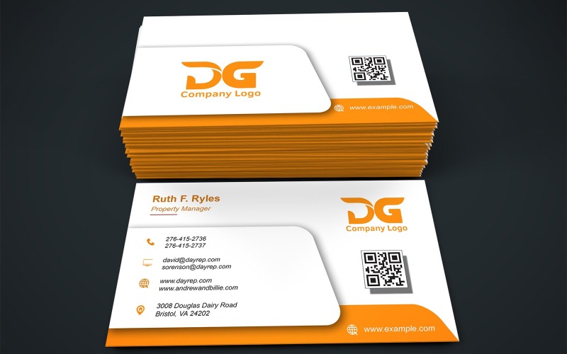 Customizable Professional Business Card for Your Corporate Identity"