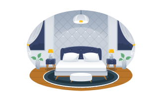 Ready to Use Bedroom Vector Illustration