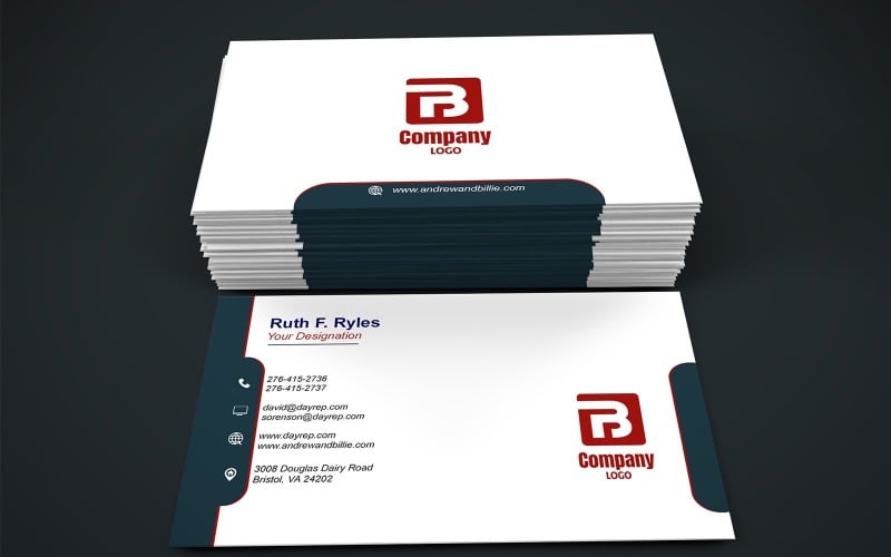 Stylish and Professional Business Card Template for All Industries Corporate Identity