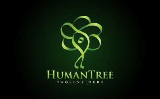 Abstract Human Tree Or Flower Human Logo