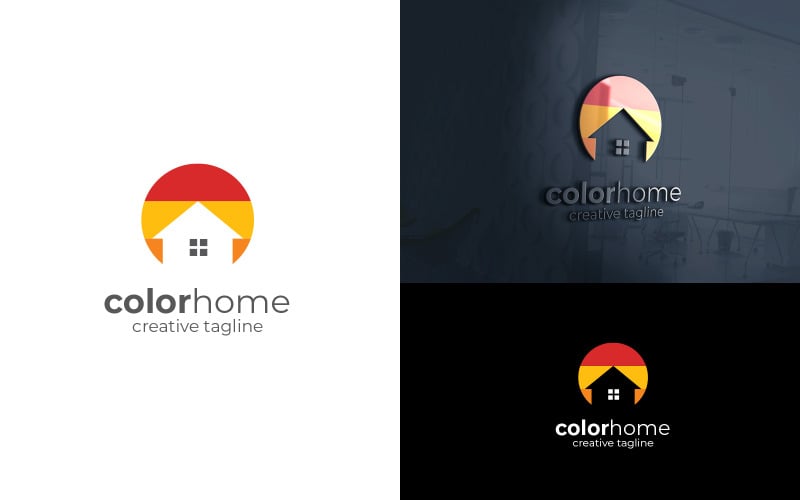 Color Home Abstract Logo Template