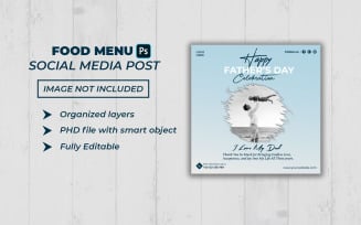 Happy Fathers day social media post and instagram template