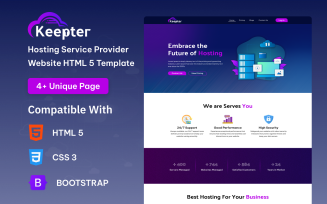 Keepter - Hosting Service Provider HTML5 Website Template