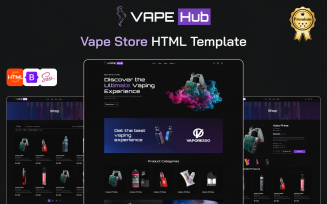 Vape Hub - Ultimate Vape & E-liquid Store eCommerce HTML Bootstrap Template