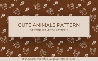 Cute Animals Seamless Pattern