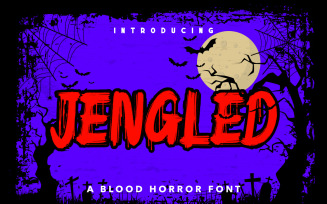 Jengled a Blood Horror Font