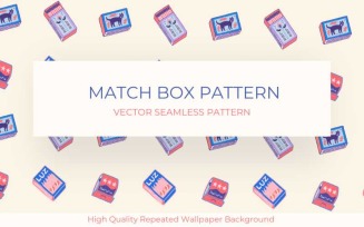 Vintage Match Box Seamless Pattern